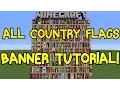 Minecraft 1 8 All Country Flags On Banner Tutorial 200 Flags
