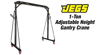 555-81245 JEGS Adjustable Height Gantry Crane 1 Ton
