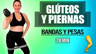 Glúteos y Piernas FUERTES 🔥 Rutina con Bandas y Mancuernas | Siéntete Joven
