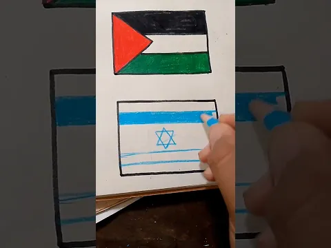 #subscribe cara gambar bendera Palestina x israel 🇵🇸🇮🇱