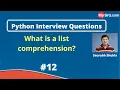 What is a list comprehension Python Interview Questions MySirG com