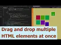 Drag and drop multiple HTML elements at once JavaScript
