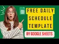 Time Management Mastery FREE Google Sheets Daily Schedule Template