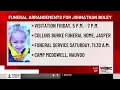 Funeral arrangements for Johnathan Boley