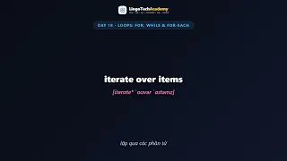 Day 18 - Loops For While For-each English for Software Engineers