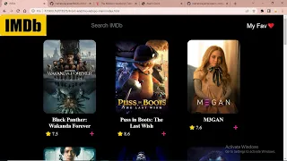 IMDB-clone using HTML CSS JAVASCRIPT