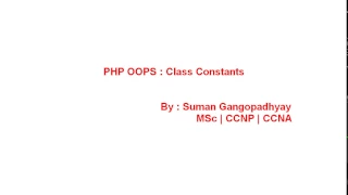 PHP OOPS - Class Constant