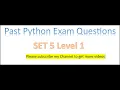 Set 5 Level 1 using python CCBP Nxtwave