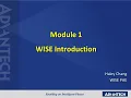Advantech iSensing e-Learning WISE Module 1 - Introduction