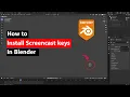How to Install Screencast Keys in Blender Show Keyboard Mouse on Screen Beginner Tutorial