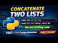 Concatenate Two Lists in Python using zip Python Interview Question