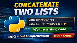 Concatenate Two Lists in Python using zip Python Interview Question