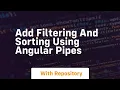 add filtering and sorting using angular pipes