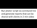 Jmeter CSV and HTML report creation via command line using