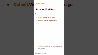 Access Modifiers 17