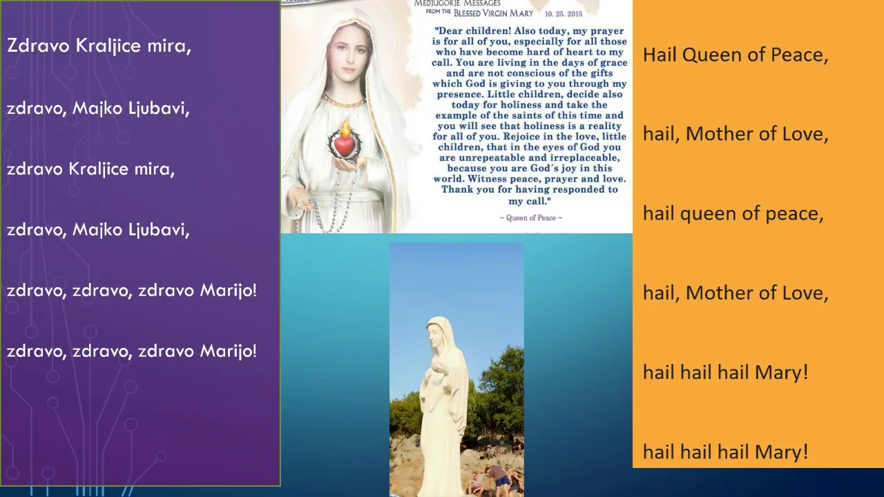 MEDJUGORJE songs with English Translation MEDJUGORJE songs with English Translation