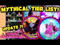 UPDATE 7 MYTHICAL TIER LIST BY CATEGORY IN ANIME ADVENTURES