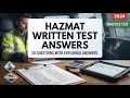 Hazmat Written Test Answers 2026 Master All 30 Real Exam Questions with Fully Explained Key Answers