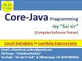 Java Local Variables in Lambda Expressions in Java11 Java Local Variables Lambda Expressions