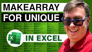 Excel - UNIQUE of Rectangular Range Using MAKEARRAY function in Excel