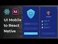 Profile UI Design Adobe Xd to React Native Tutorial