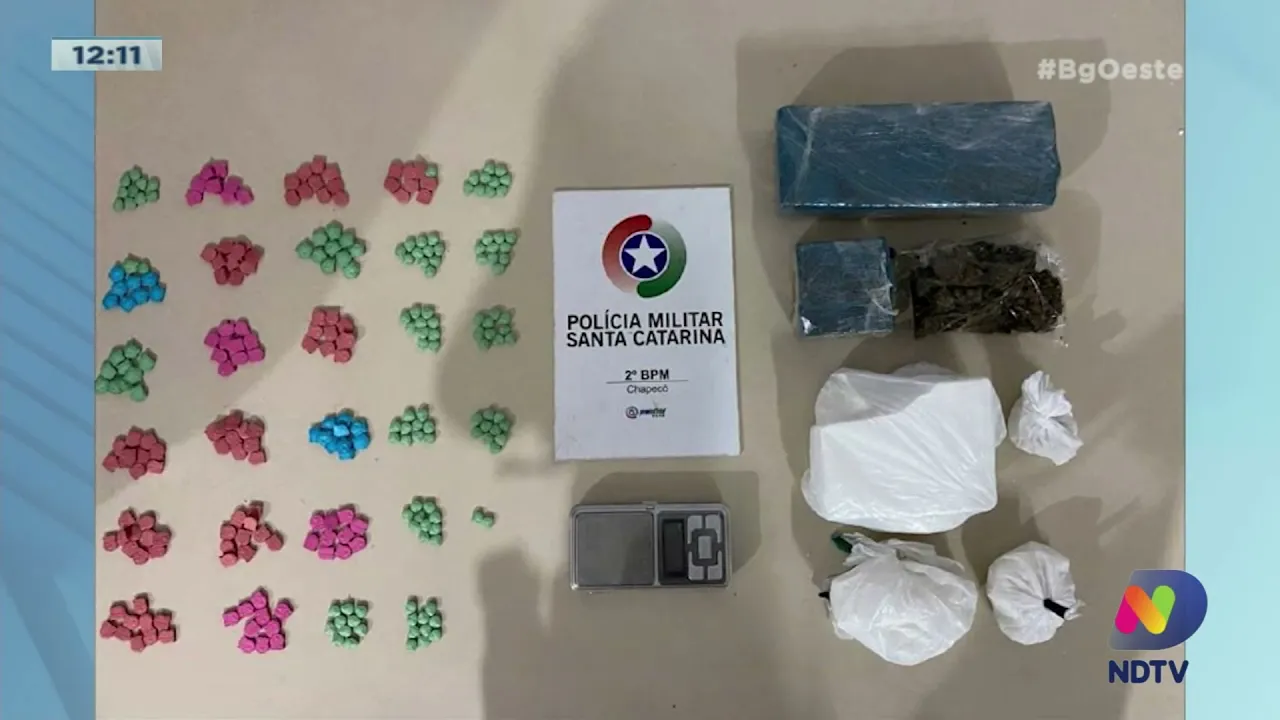 Ações policiais apreendem cocaína, maconha, crack e ecstasy em Chapecó e Xanxerê