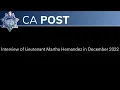 Interview with Lieutenant Martha Hernandez