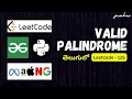 VALID PALINDROME solution in TELUGU in PYTHON Leetcode-125 Leetcode solutions by S Javahar Reddy