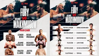 TYSON FURY vs ARSLANBEK MAKHMUDOV undercard revealed - ten fights and counting