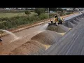 Lagu Great Road Construction!! Motor Grader Clearing Gravel Coverage The New High Way Road