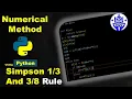 Python Code of Simpson s and Rule Numerical Integration