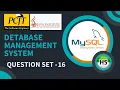 DBMS Question set 16 Database Management system