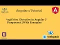 Angular 5 tutorial Use of ngIf else directive in Angular with Example
