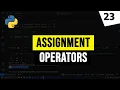 Assignment Operators in Python Programming Language
