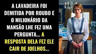 A LAVANDEIRA FOI DEMITIDA POR ROUBO, MAS SUA RESPOSTA FEZ O MILIONÁRIO CAIR DE JOELHOS...