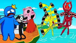 Piggy Cartoon Dog Cartoon Cat Vs Siren Head Gold Siren Head Fire ? - Piggy Funny Animation