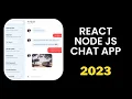 how to make Chat App using React with node js Full stack tutorial