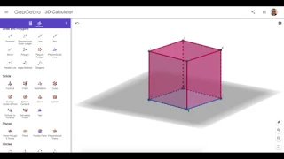 Creating a Cube in GeoGebra 3D Method 3