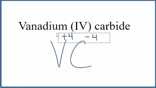 How to Write the Formula for Vanadium IV carbide