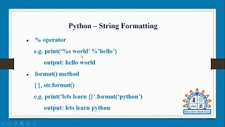 String formatting in Python programming in Tamil