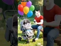 Download Lagu flying balloon  the Kitty cat and warried the father#ai #cute #cat video