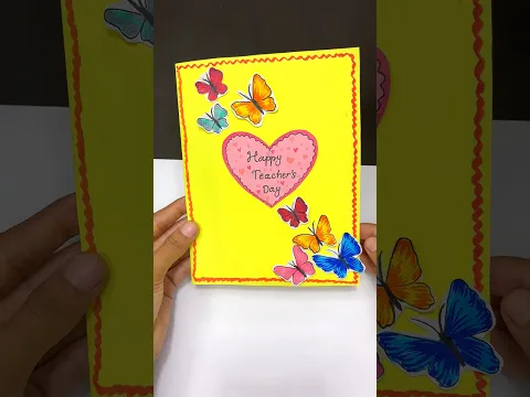 Handmade teachers day card idea/ #kids #easycard #teachersday #shorts #craft #ytshorts