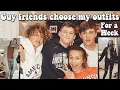 guy friends choose my outfits for a school week