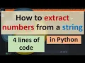 How to extract numbers from a string in Python