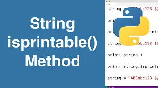 String isprintable Method Python Tutorial