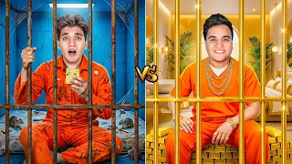 تحدي السجن الغني 🤑 ضد السجن الفقير 🥹 محمد ( راح فيها ) 🤯 !