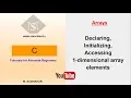 One dimensional array declaring initializing accessing