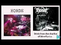 HORDE : Drink from the chalice of blood lyrics