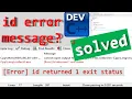 SOLVED Error Id Returned 1 Exit Status On DEV C