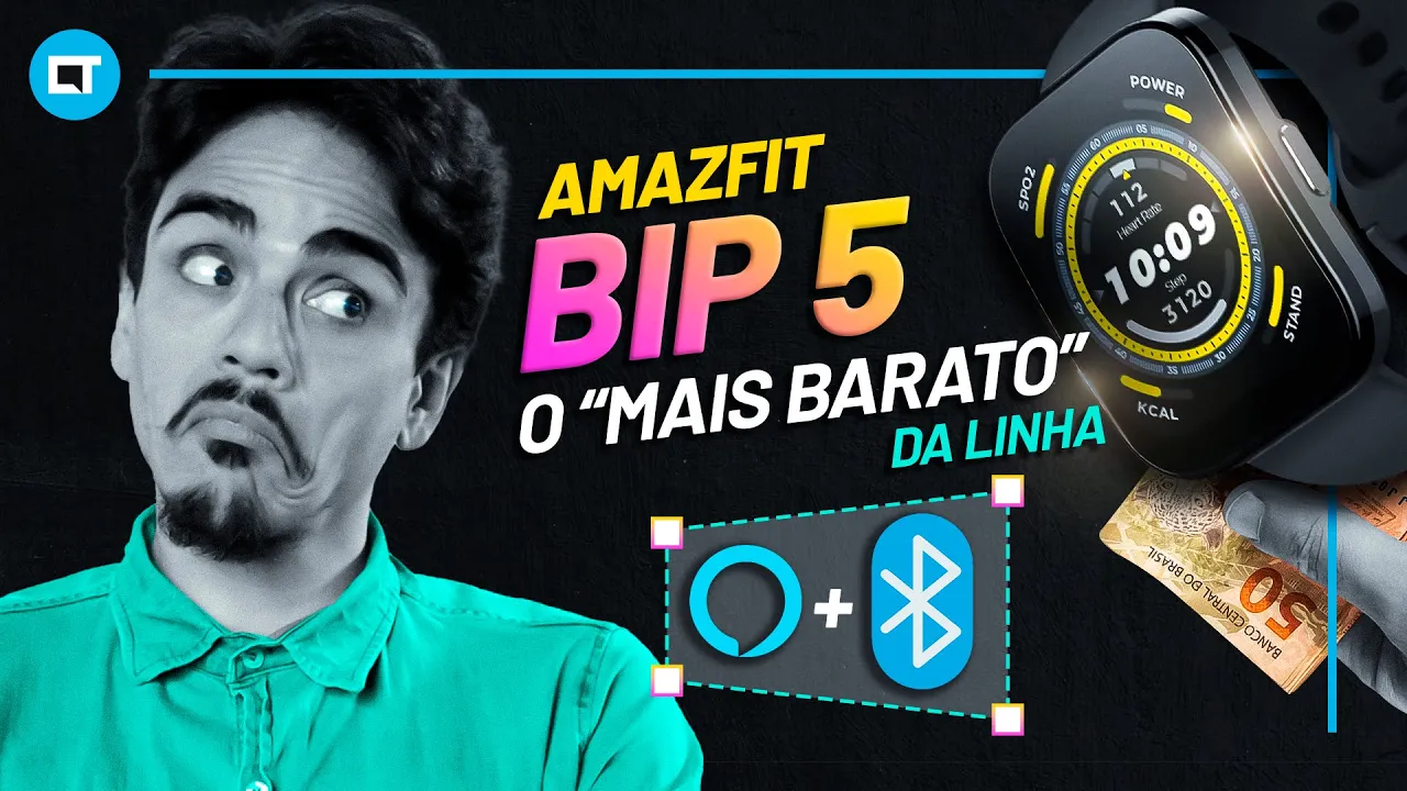 Amazfit Bip 5, o relógio "mais barato" da linha, com Alexa e chamadas via Bluetooth